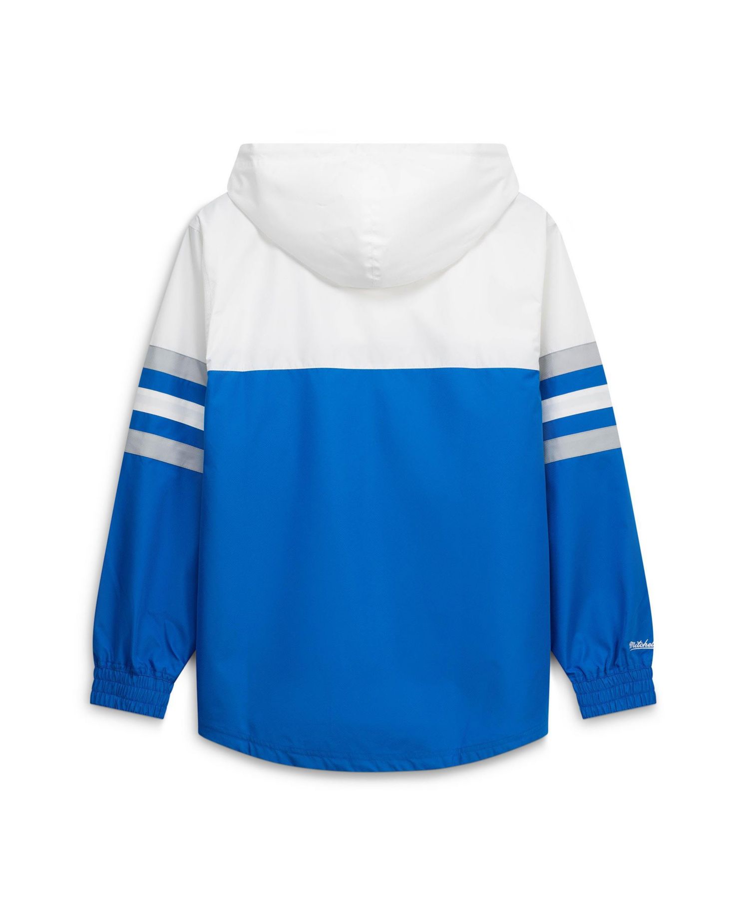 Men's Blue Detroit Lions Head Coach Anorak Quarter-Zip Windbreaker Jacket