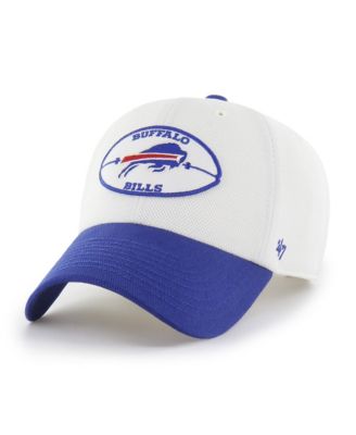 Men's White/Royal Buffalo Bills Pique Patch Clean Up Adjustable Hat