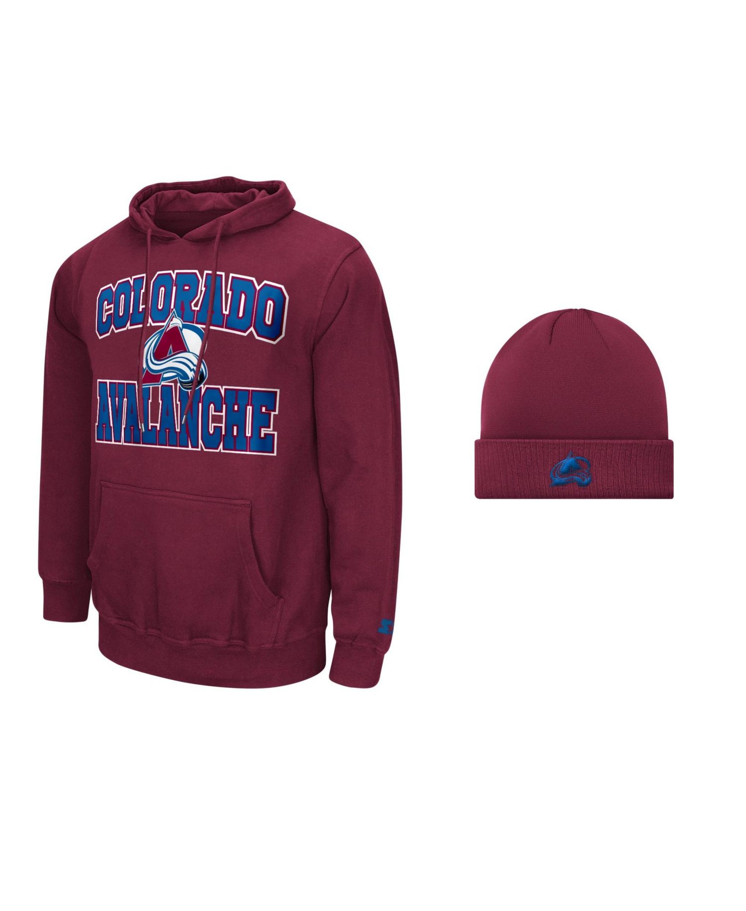 Men's Burgundy Colorado Avalanche Two-Pack Hoodie & Knit Hat Set