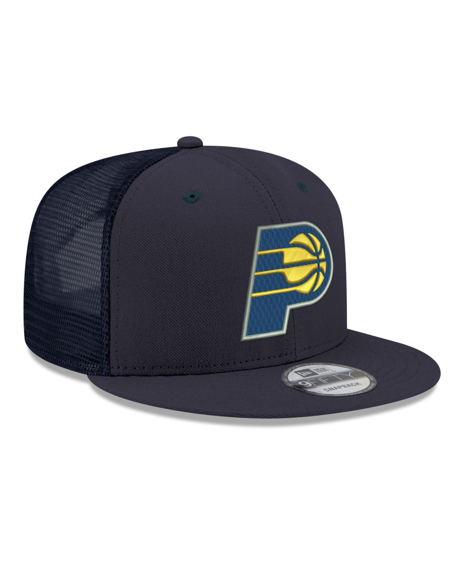 Men's Navy Indiana Pacers Core Logo Meshback 9FIFTY Snapback Hat