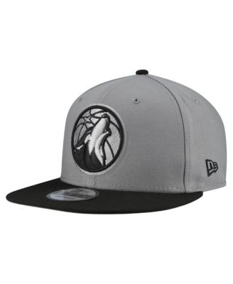 Men's  Gray Minnesota Timberwolves Core Logo Storm Gray Two-Tone 9FIFTY Snapback Hat