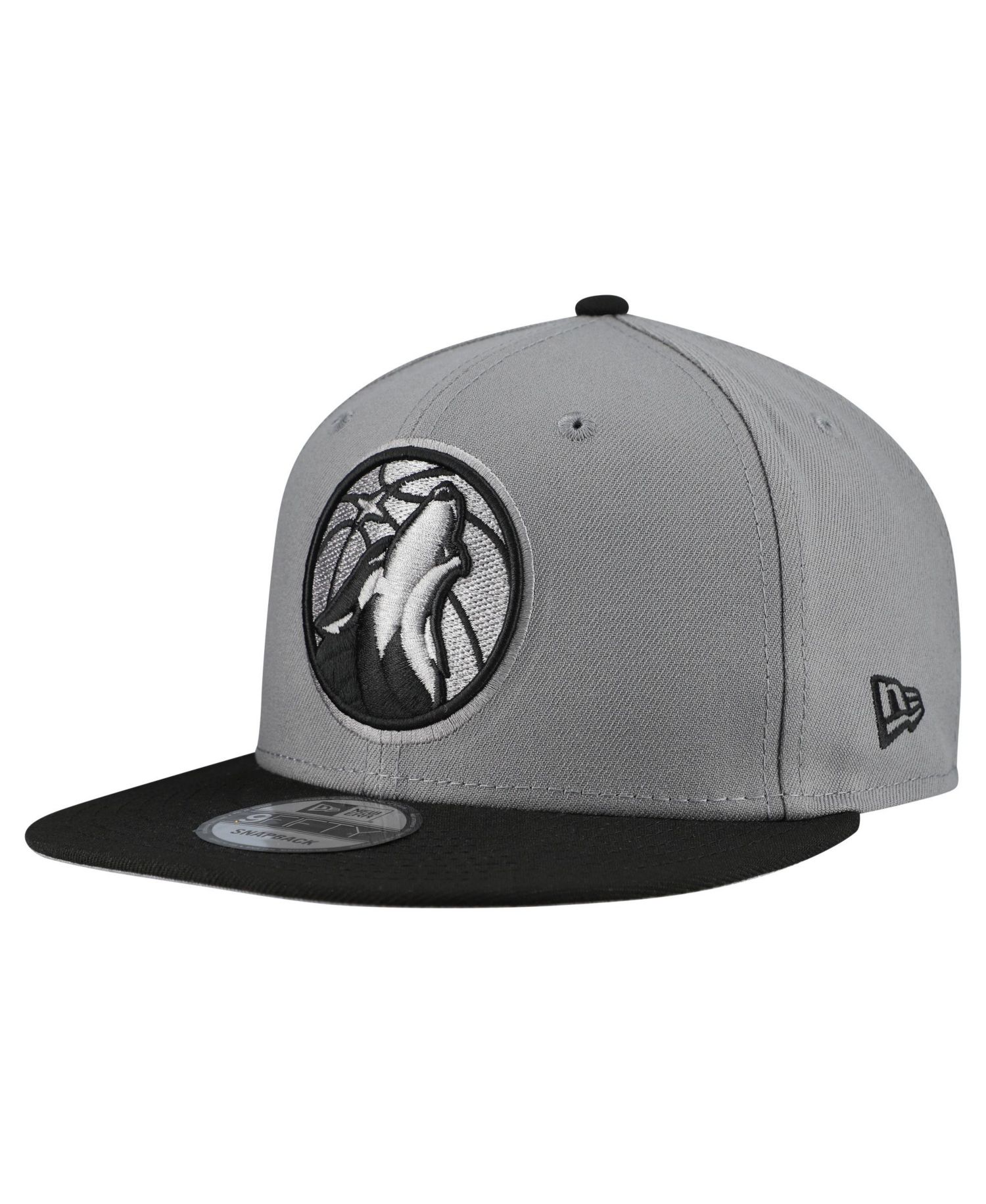 Men's Gray Minnesota Timberwolves Core Logo Storm Gray Two-Tone 9FIFTY Snapback Hat