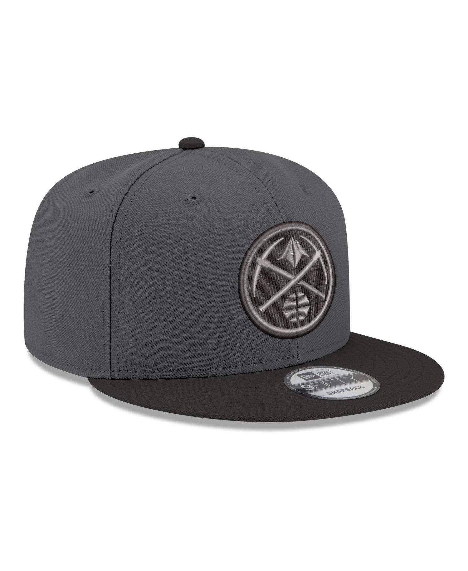 Men's Gray/Black Denver Nuggets Logo 2-Tone 9FIFTY Snapback Hat