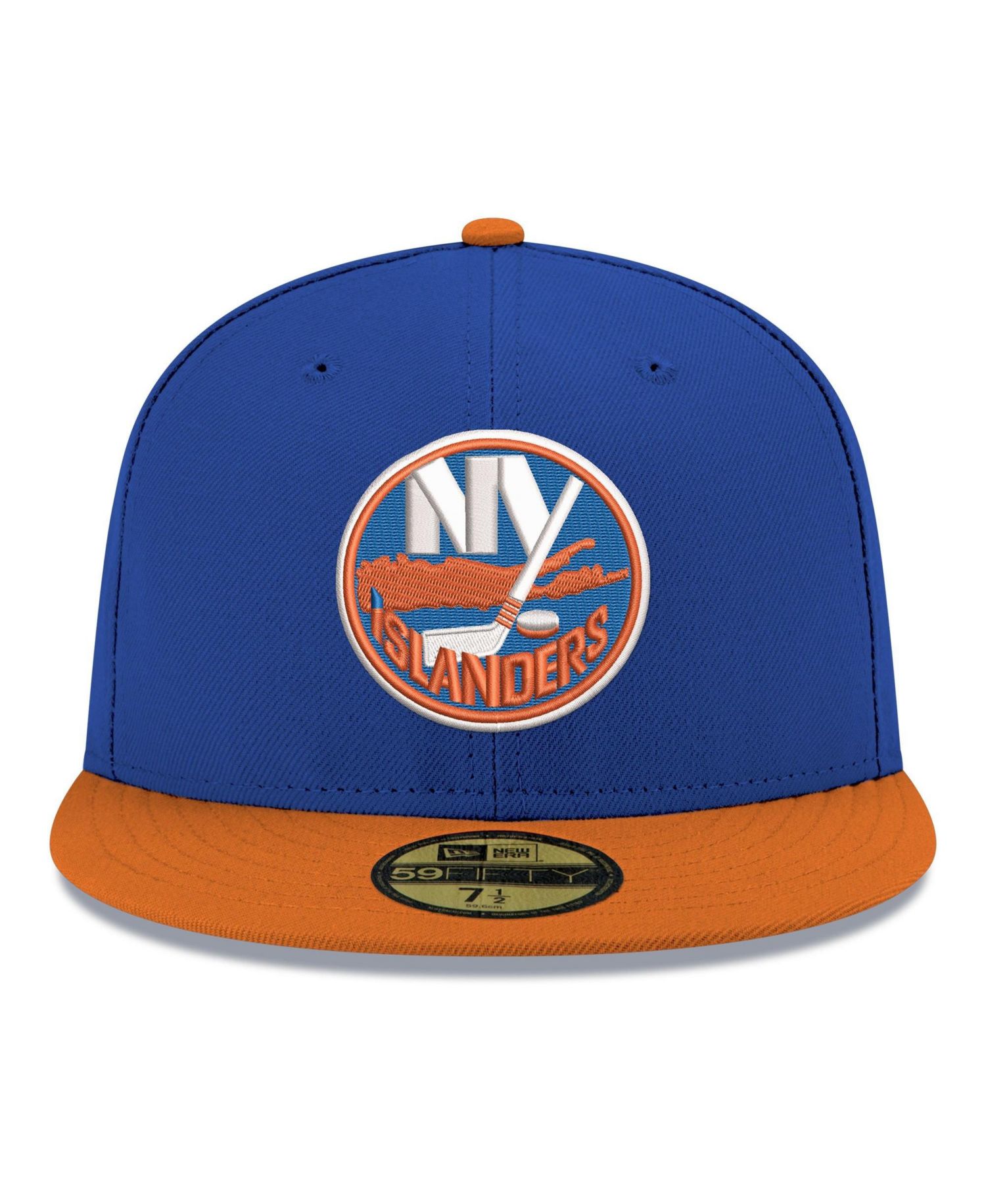 Men's Blue New York Islanders Core Logo Two-Tone 59FIFTY Fitted Hat