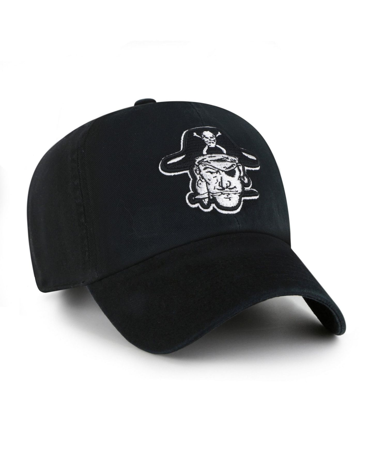 Мужская кепка '47 Brand Black ECU Pirates Vault Clean Up Adjustable Hat — фото 2