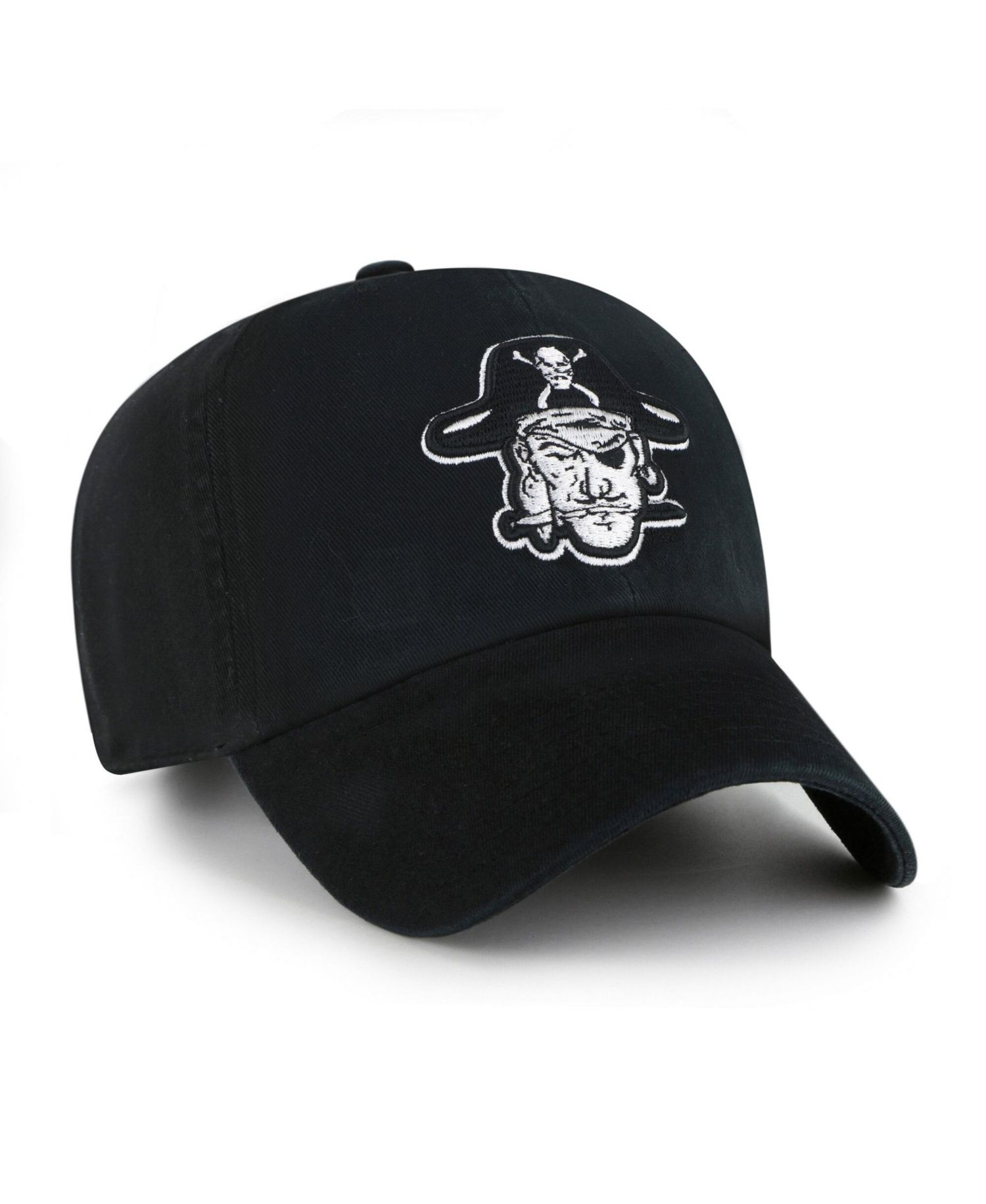 Men's '47 Black ECU Pirates Vault Clean Up Adjustable Hat