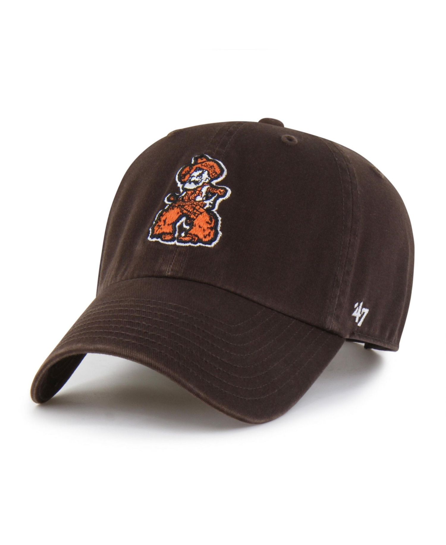 Men's '47 Brown Oklahoma State Cowboys Vault Clean Up Adjustable Hat