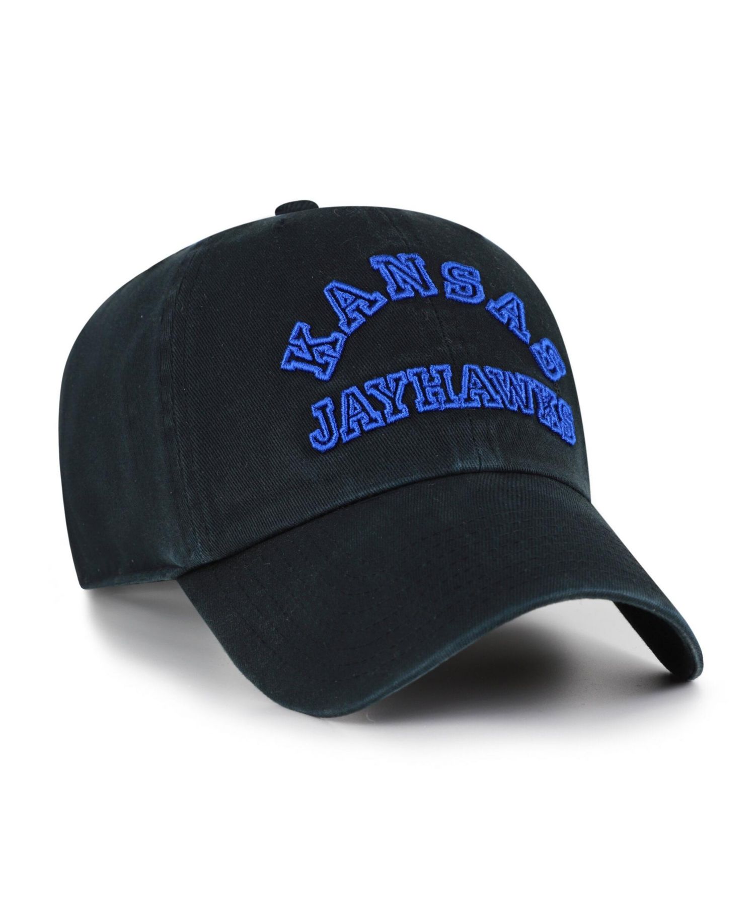 Men's '47 Black Kansas Jayhawks Vault Clean Up Adjustable Hat