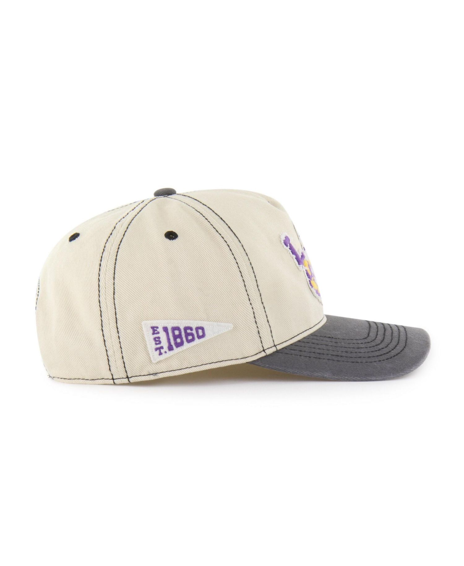 Men's and Women's '47 Tan/Black LSU Tigers Well-Worn Calderwood Hitch Adjustable Hat