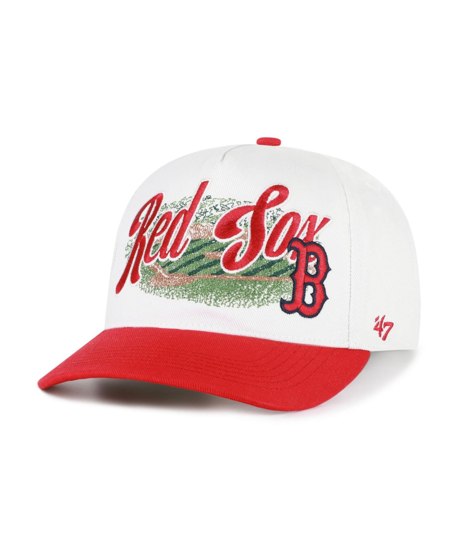 Men's '47 White/Red Boston Red Sox Enfield Hitch Adjustable Hat