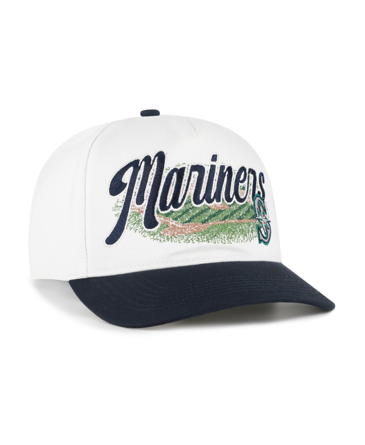 Men's '47 White/Navy Seattle Mariners Enfield Hitch Adjustable Hat