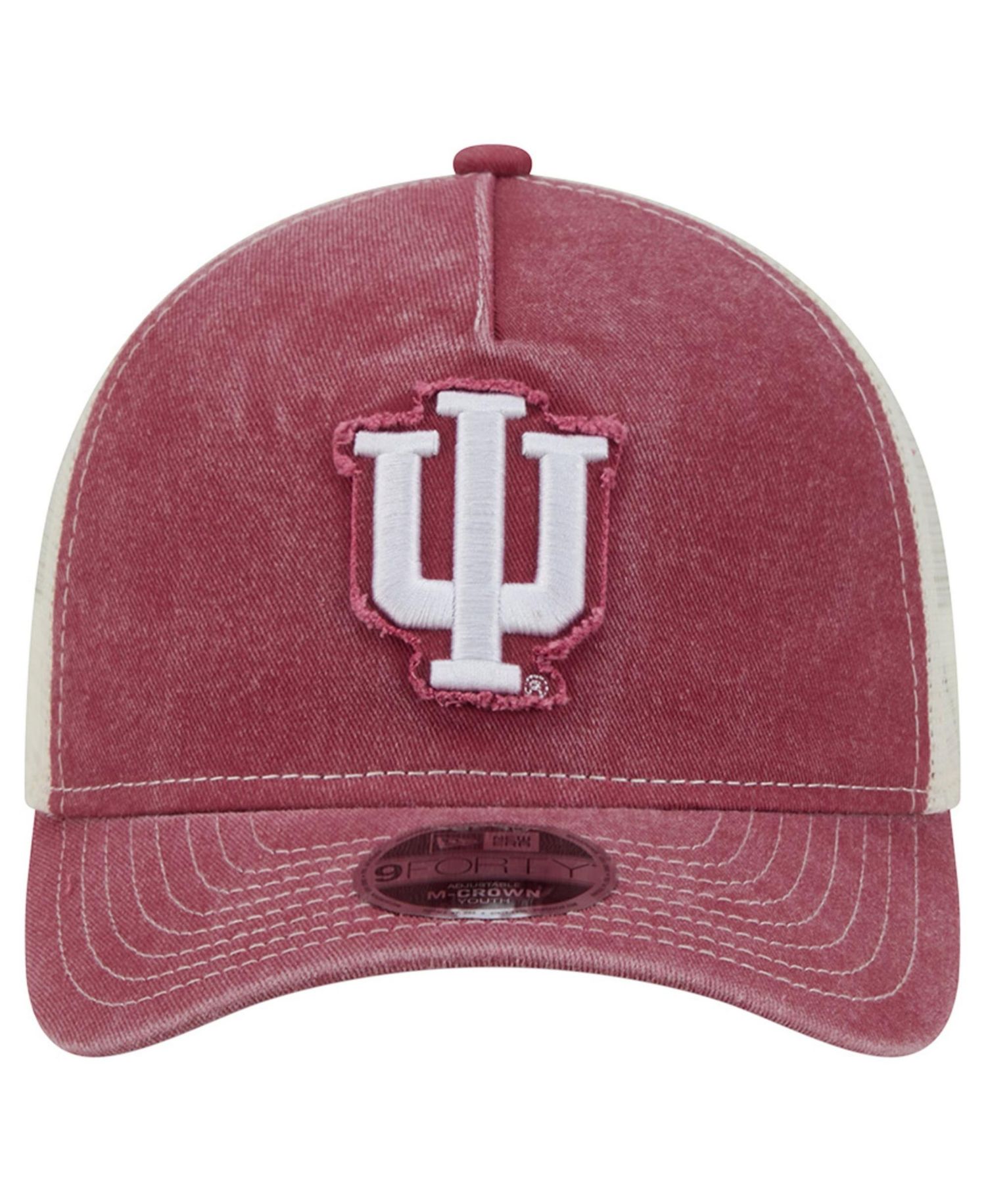 Big Boys and Girls Crimson Indiana Hoosiers Retro A-Frame Adjustable Trucker Hat