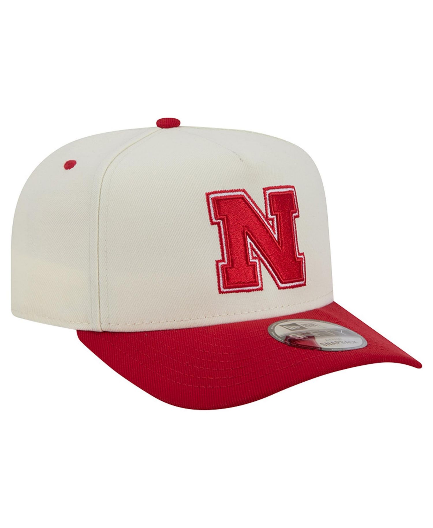 Men's and Women's White/Scarlet Nebraska Huskers A-Frame 9FIFTY Snapback Hat