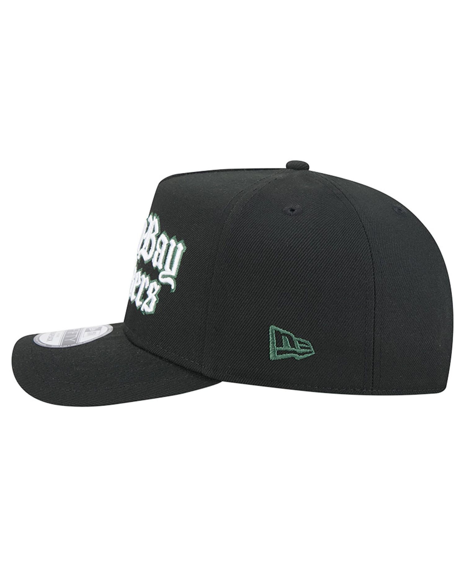 Men's Black Green Bay Packers Proud A-Frame 9FIFTY Snapback Hat