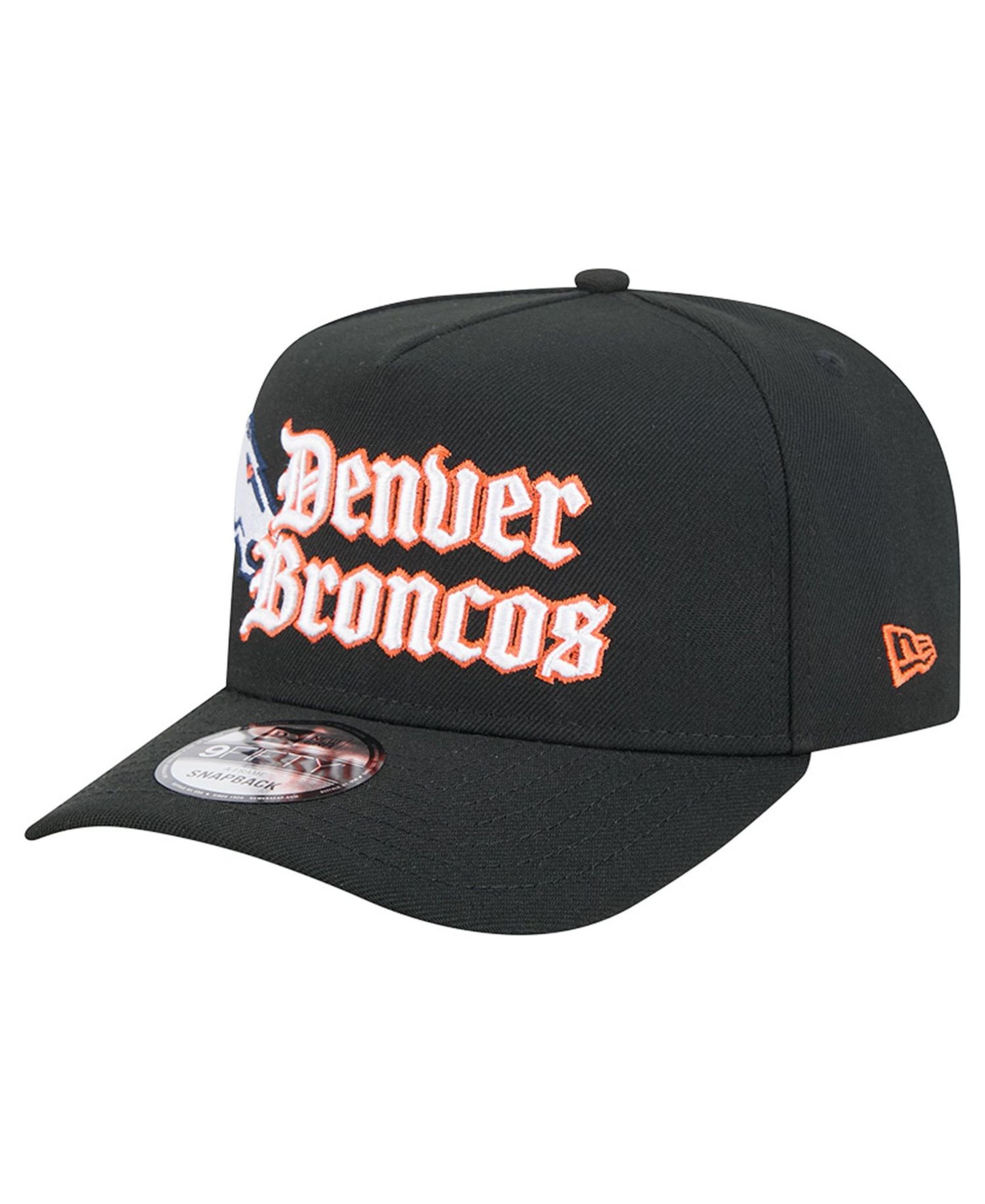 Men's Black Denver Broncos Proud A-Frame 9FIFTY Snapback Hat
