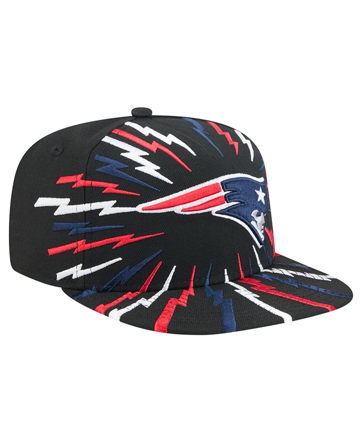 Men's Black New England Patriots Bolt A-Frame 9FIFTY Snapback Hat