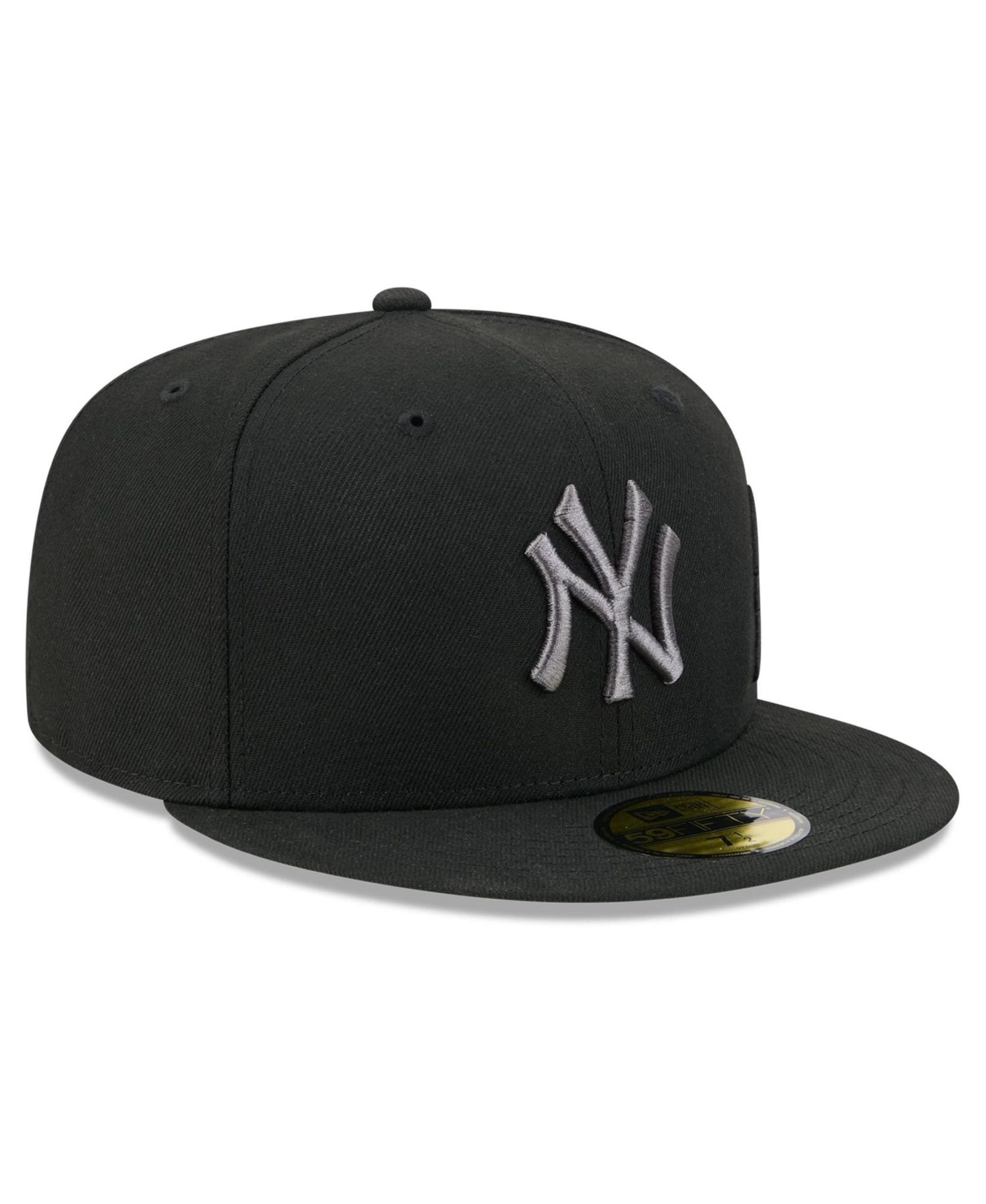Men's Black New York Yankees Side Script 59FIFTY Fitted Hat