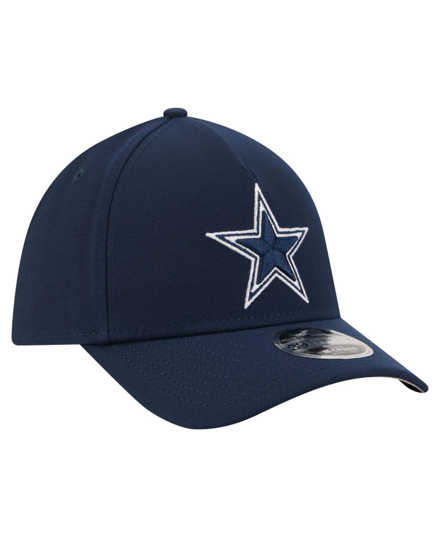 Men's Navy Dallas Cowboys 39THIRTY M-Crown A-Frame Stretch Hat