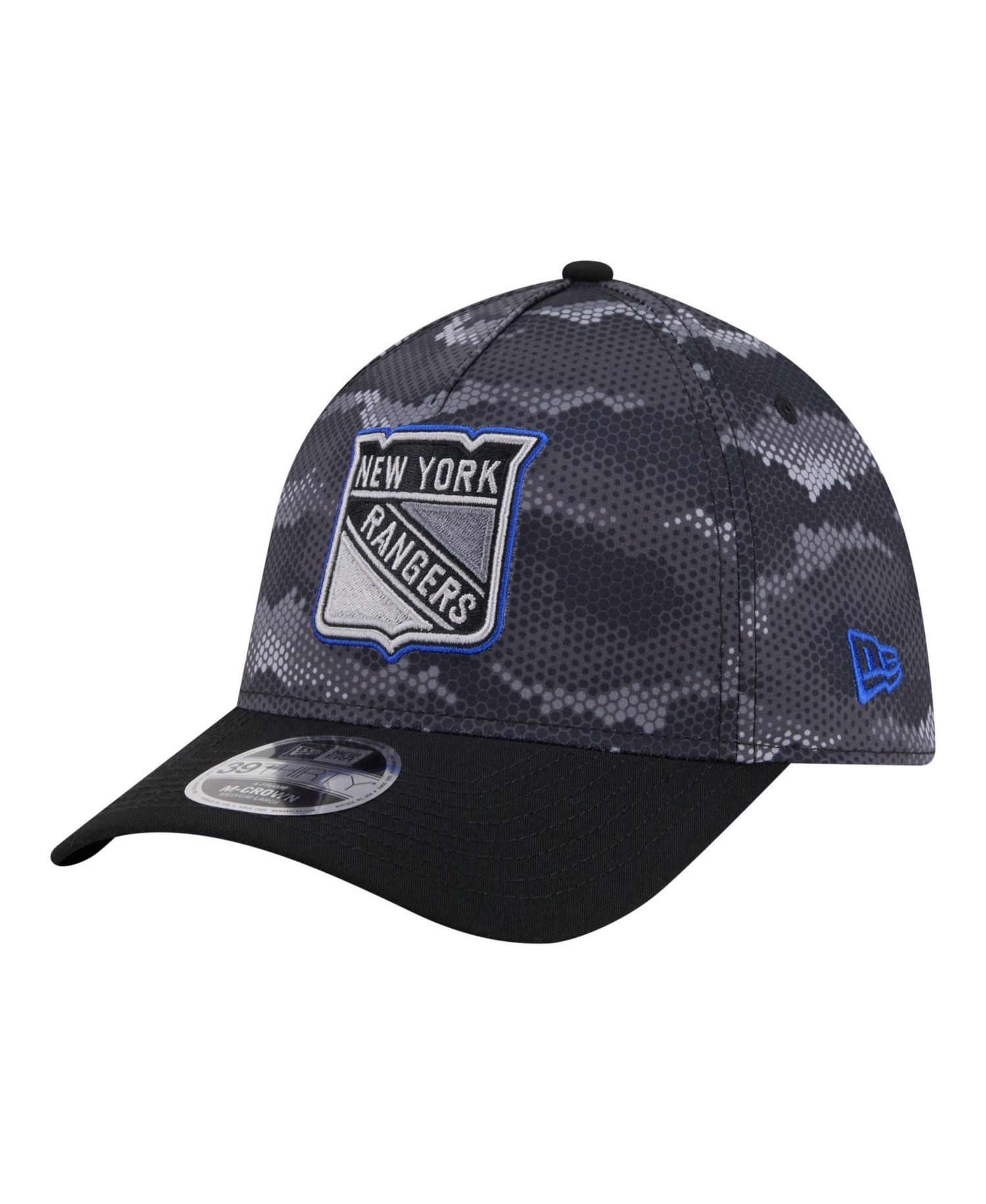 Men's Black New York Rangers Zero Dark 39THIRTY A-Frame M-Crown Flex Hat