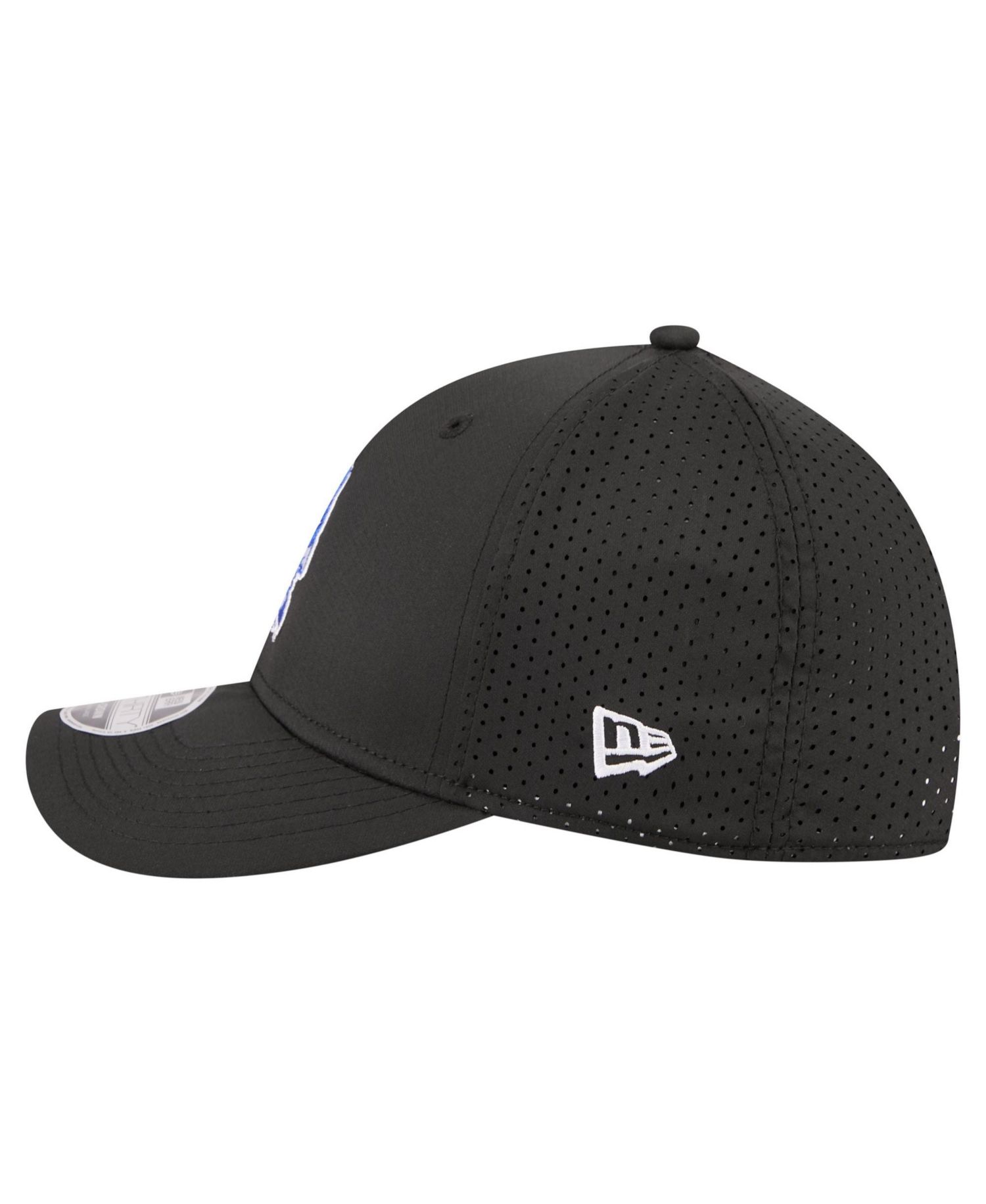 Men's Black Duke Blue Devils 39THIRTY M-Crown Stretch Hat