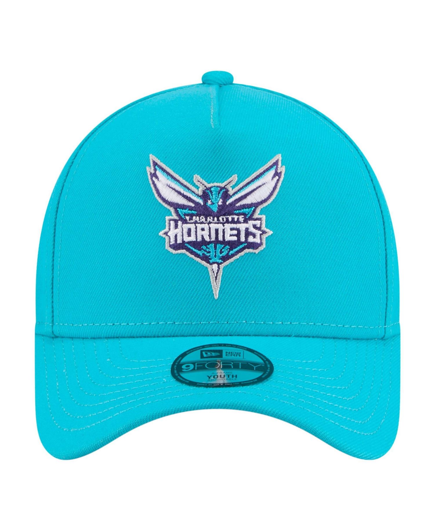 Big Boys and Girls Teal Charlotte Hornets 9FORTY A-Frame Adjustable Hat