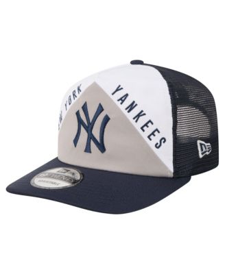 Men's White/Navy New York Yankees Retro Cut 19TWENTY Adjustable Trucker Hat