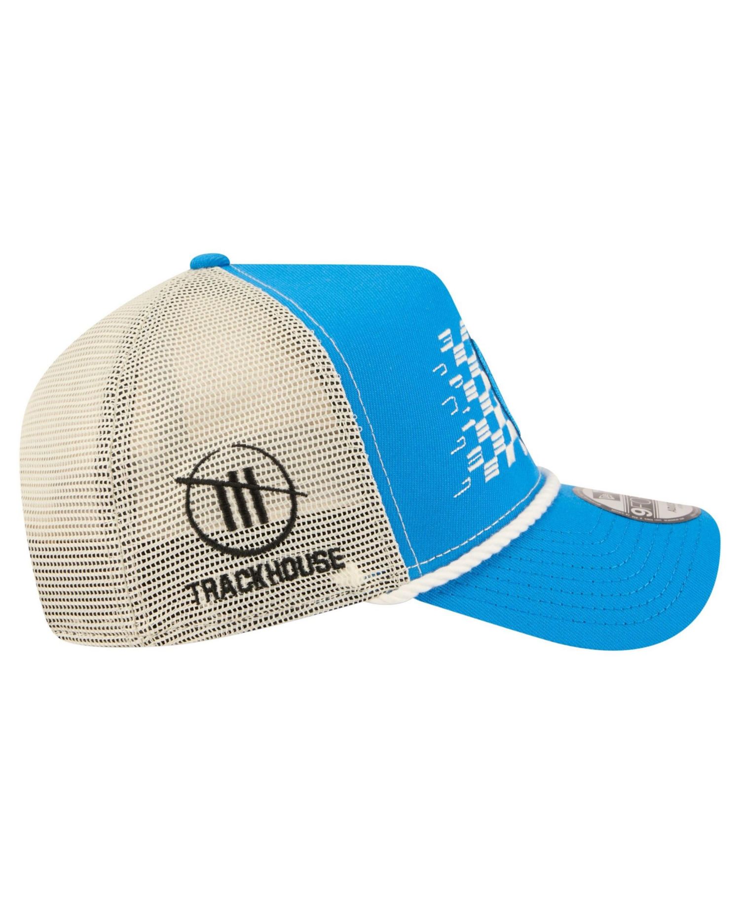 Men's Blue Connor Zilisch Trackhouse Driver Number A-Frame 9FORTY Trucker Rope Adjustable Hat
