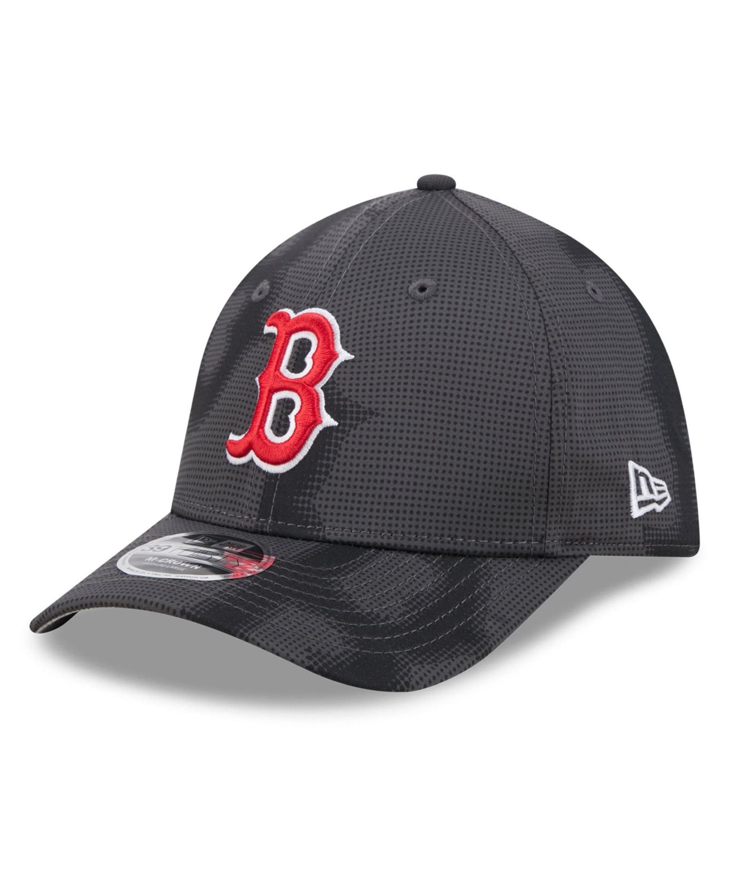 Men's Gray Boston Red Sox Halftone 39THIRTY Flex Hat