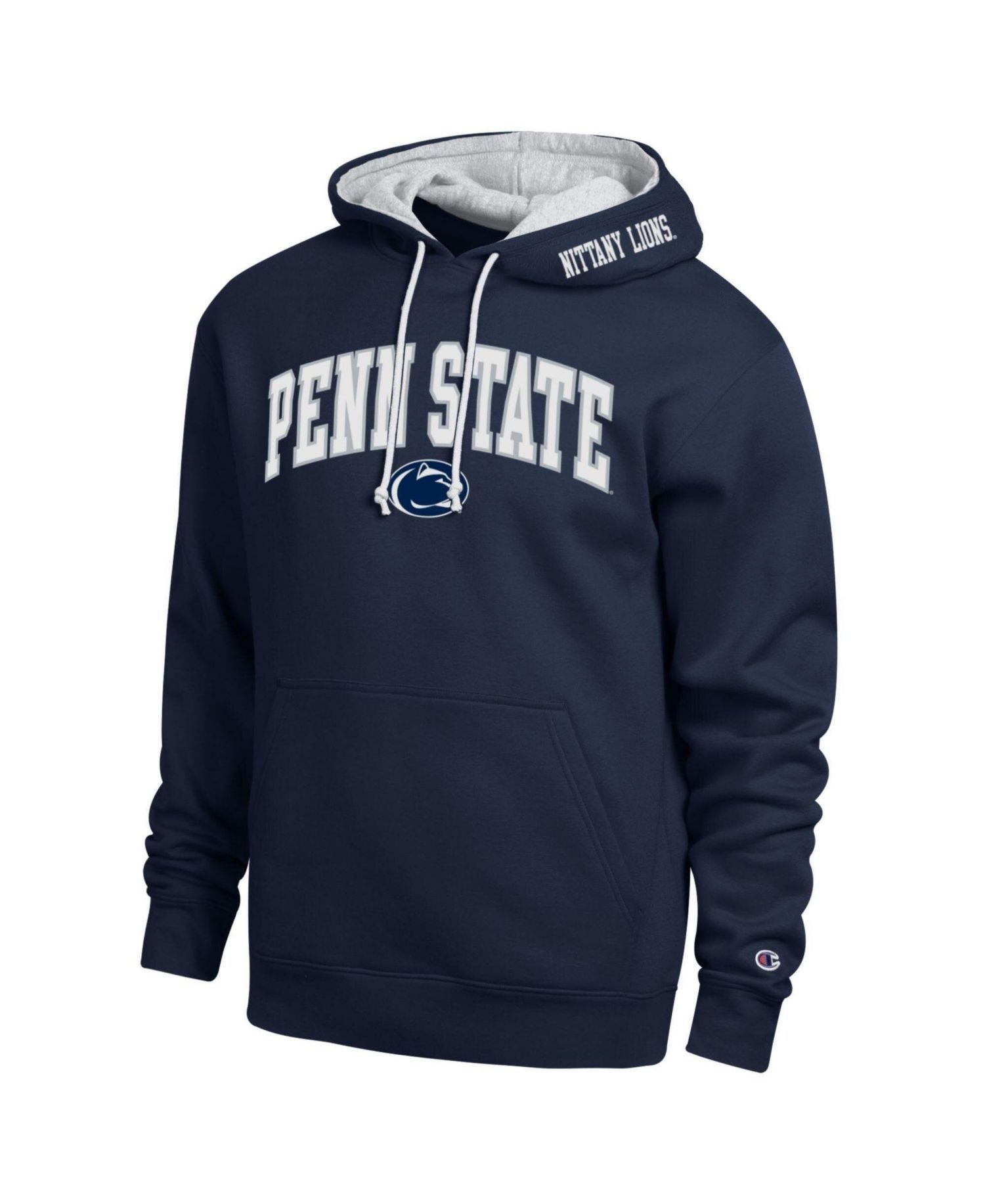 Men's Navy Penn State Nittany Lions Arch Tackle Twill Hoodie
