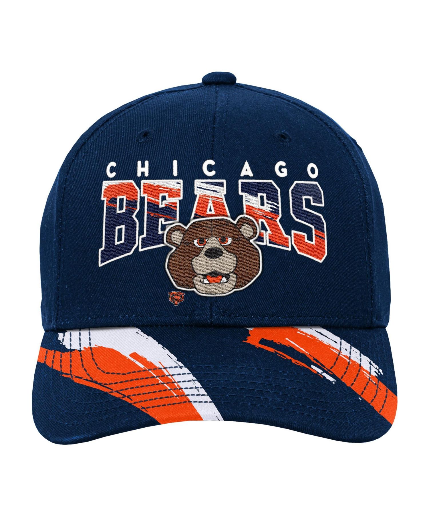 Big Boys and Girls Navy Chicago Bears Big Head Pro Crown Snapback Hat