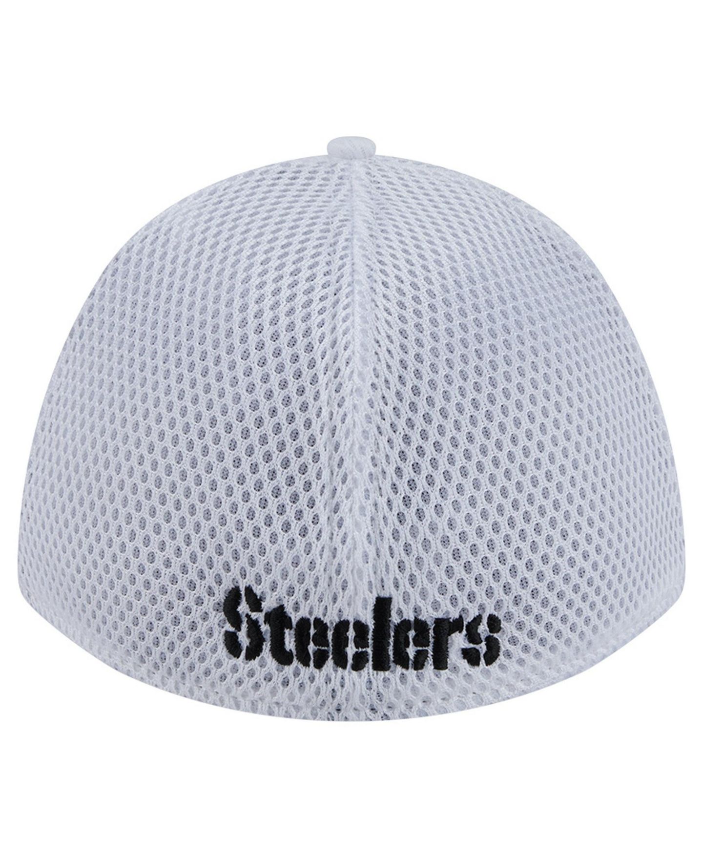 Мужская кепка New Era White/Black Pittsburgh Steelers Dash 39THIRTY M-Crown Flex Hat — фото 4
