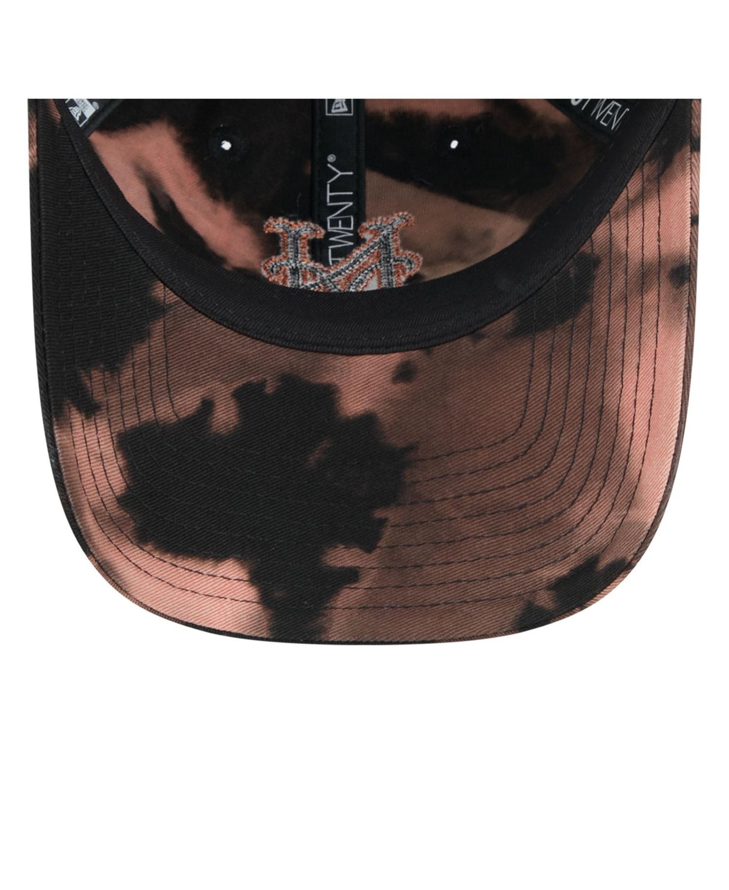 Men's Black New York Mets Bleach Wash 9TWENTY Adjustable Hat