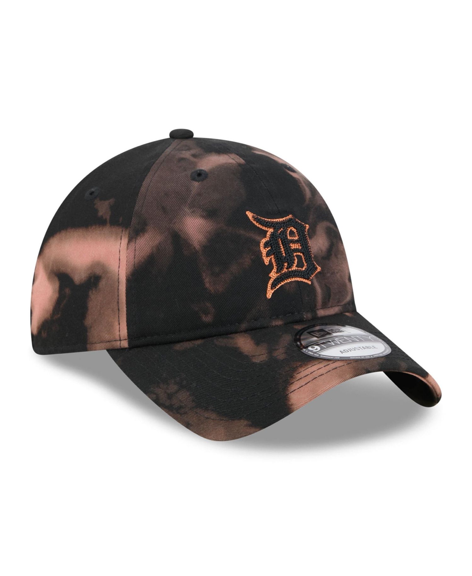 Men's Black Detroit Tigers Bleach Wash 9TWENTY Adjustable Hat