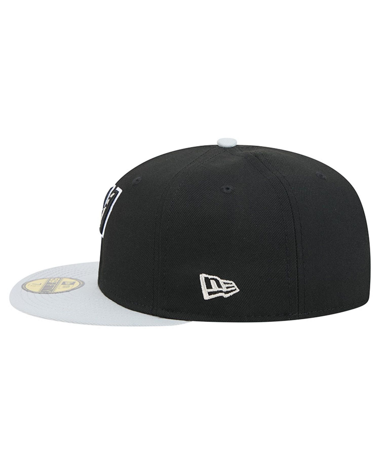 Men's Black/Silver San Antonio Spurs 2-Tone 59FIFTY Fitted Hat