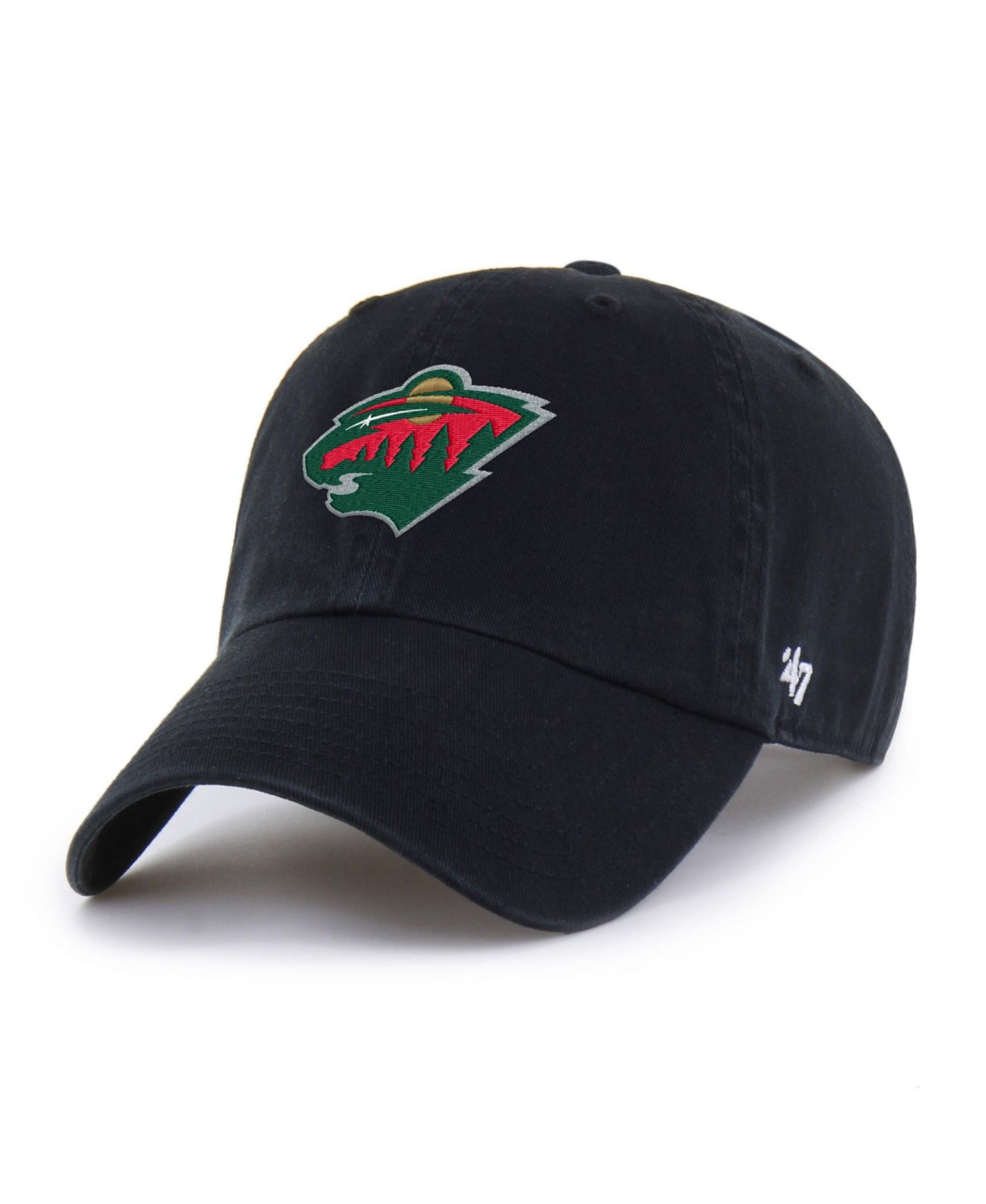 Men's and Women's '47 Black Minnesota Wild Heritage Flag Clean Up Adjustable Hat