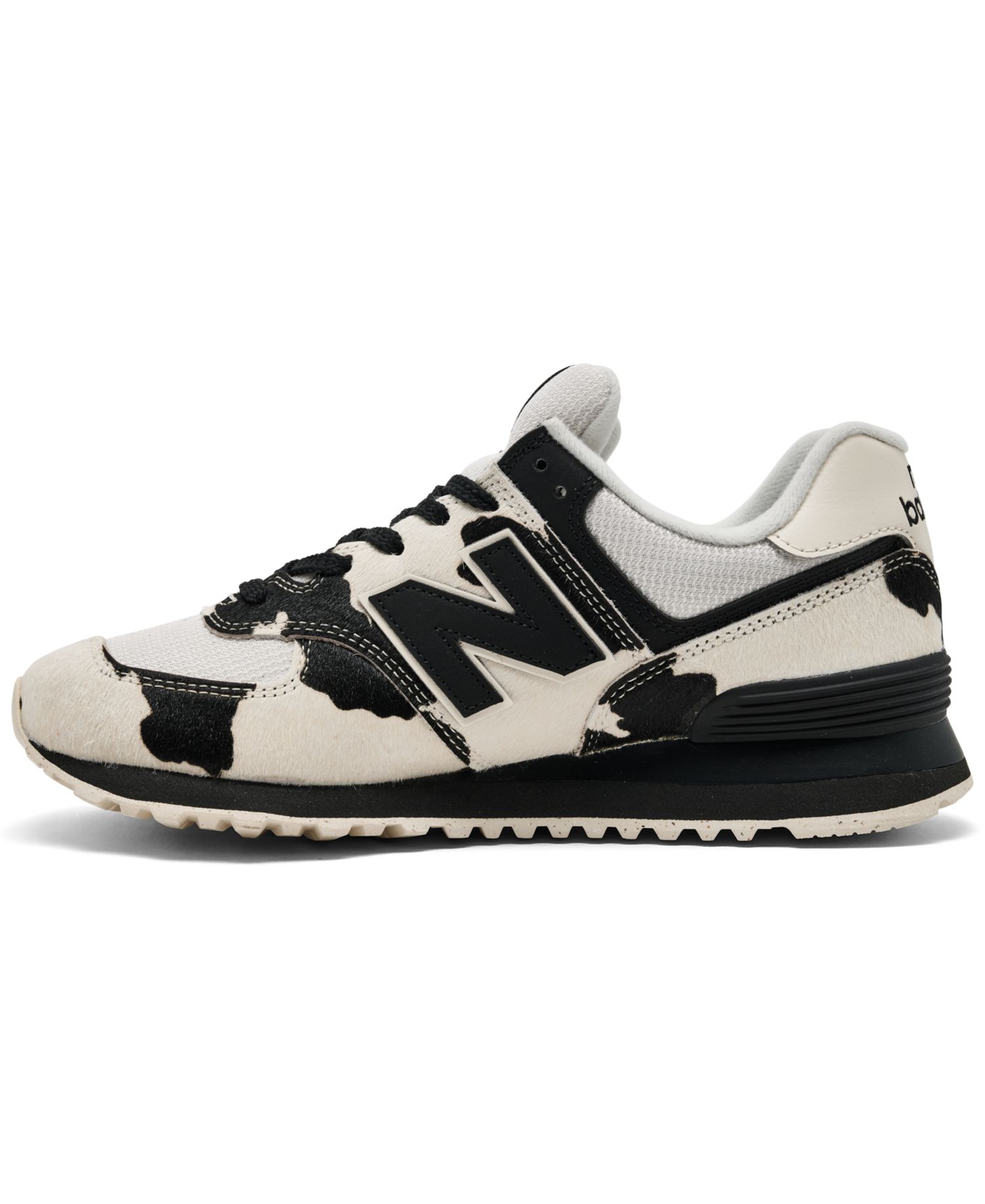 Women's 574 Cow Print Fashion Sneakers from Finish Line