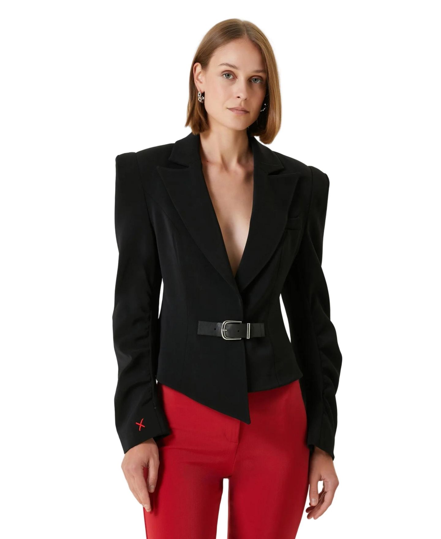 Женская куртка PCFG Wool Blend Your Itch Fitted Blazer, цвет: Угольно-чёрный — фото 1