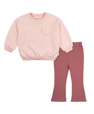 Toddler Girls 2-Piece Quilted Top and Flare Legging Set