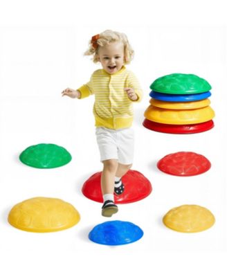 Turtle 6-Piece Non-Slip Indoor/Outdoor Balance Stepping Stones, 220 lbs Max, Ages 3-8