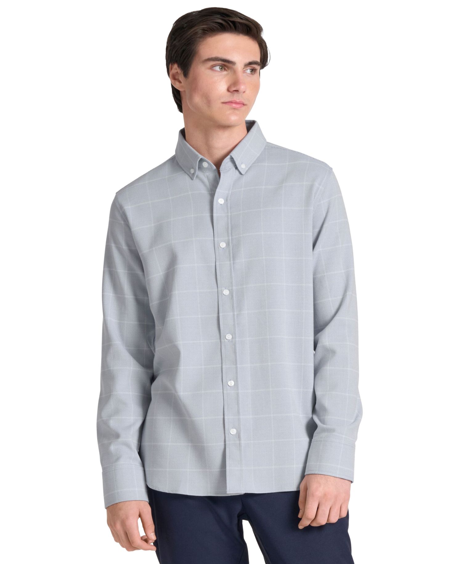 Men's Euston Plaid Classic-Fit Long-Sleeve Button-Up Shirt