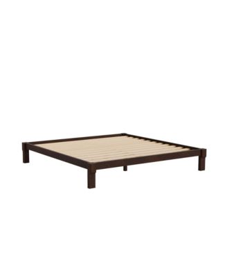 Flexipot Kana Japanese Joinery Solid Wood Platform Bed Frame with Slat Support