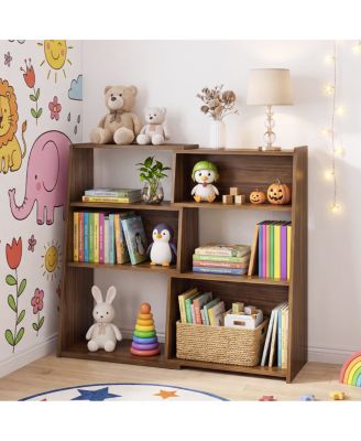 Wooden Extendable 3-Tier Convertible Bookshelf
