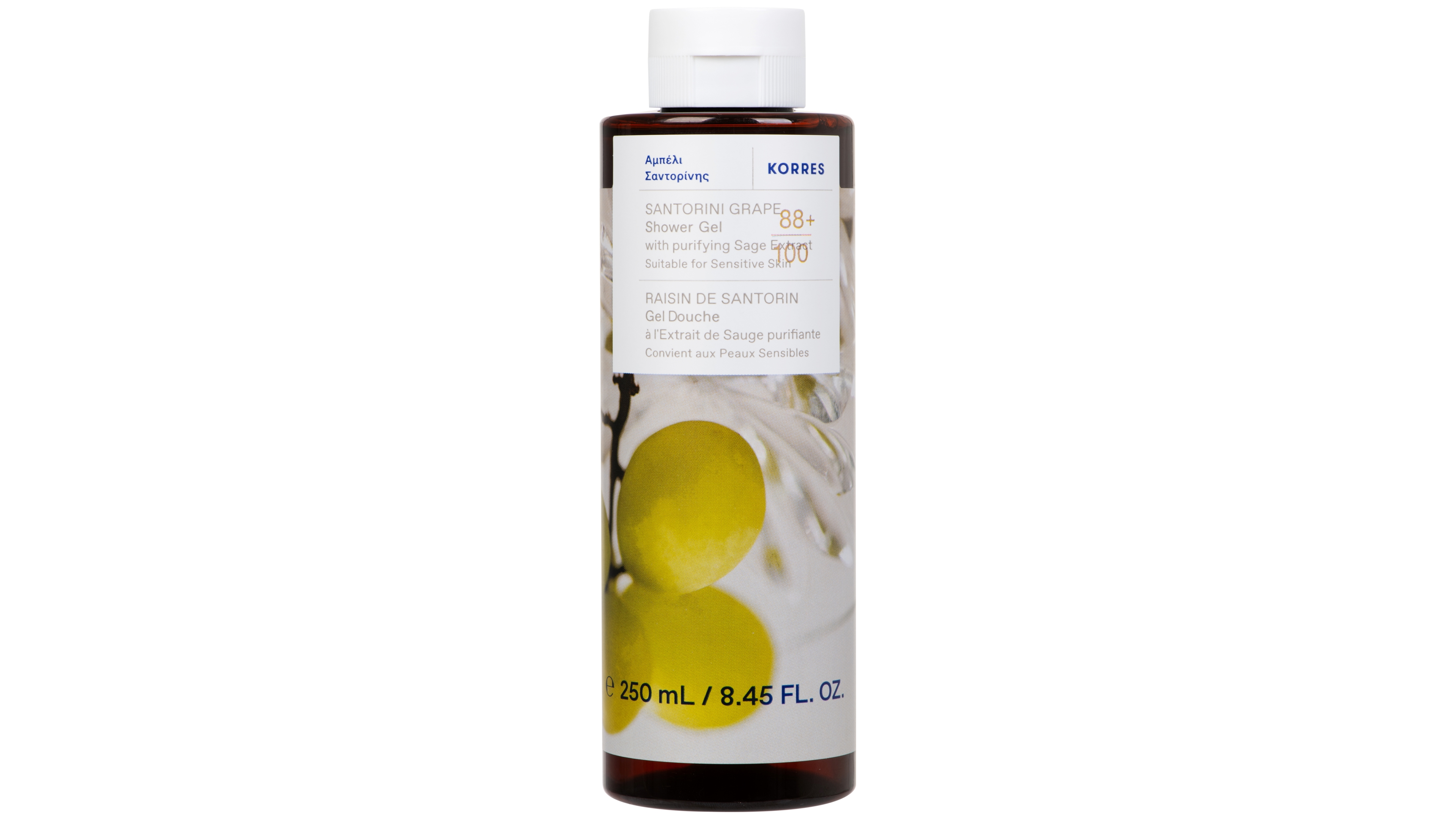 Korres Santorini Grape Renewing Body Cleanser, 8.45 oz.