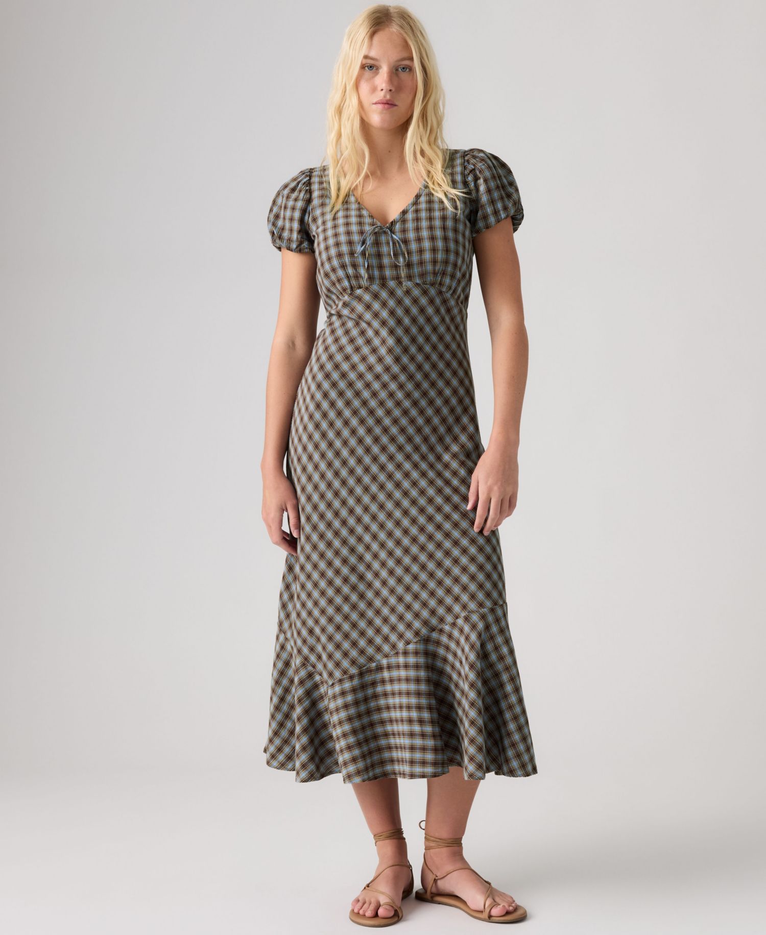 Women's Lira Printed A-Line V-Neck Midi Dress