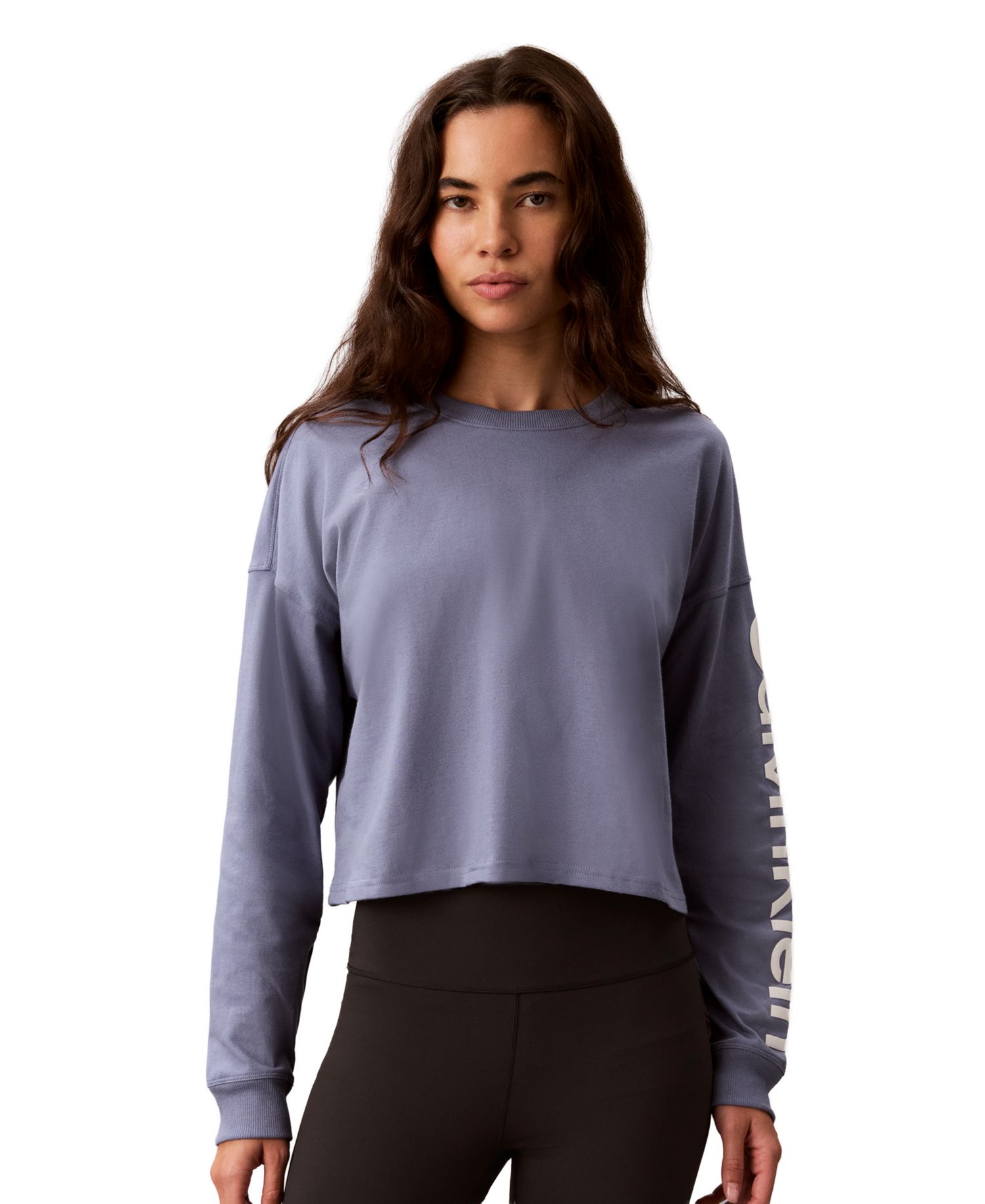 Women's Puff Graphic Logo Long-Sleeve Cropped T-Shirt