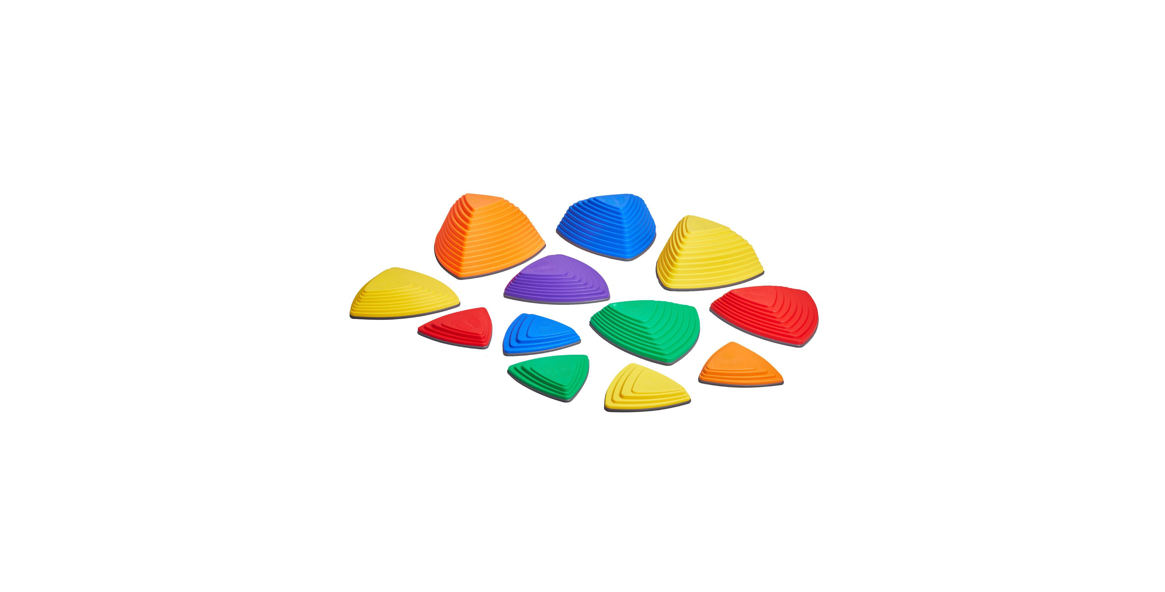 Sevorley Balance Stepping Stones, 12-Piece Non-Slip Sensory Obstacle Course Set, Ages 3+