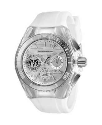 Women's Water-Resistant Quartz Cruise California White Rubber Watch, 40.57mm