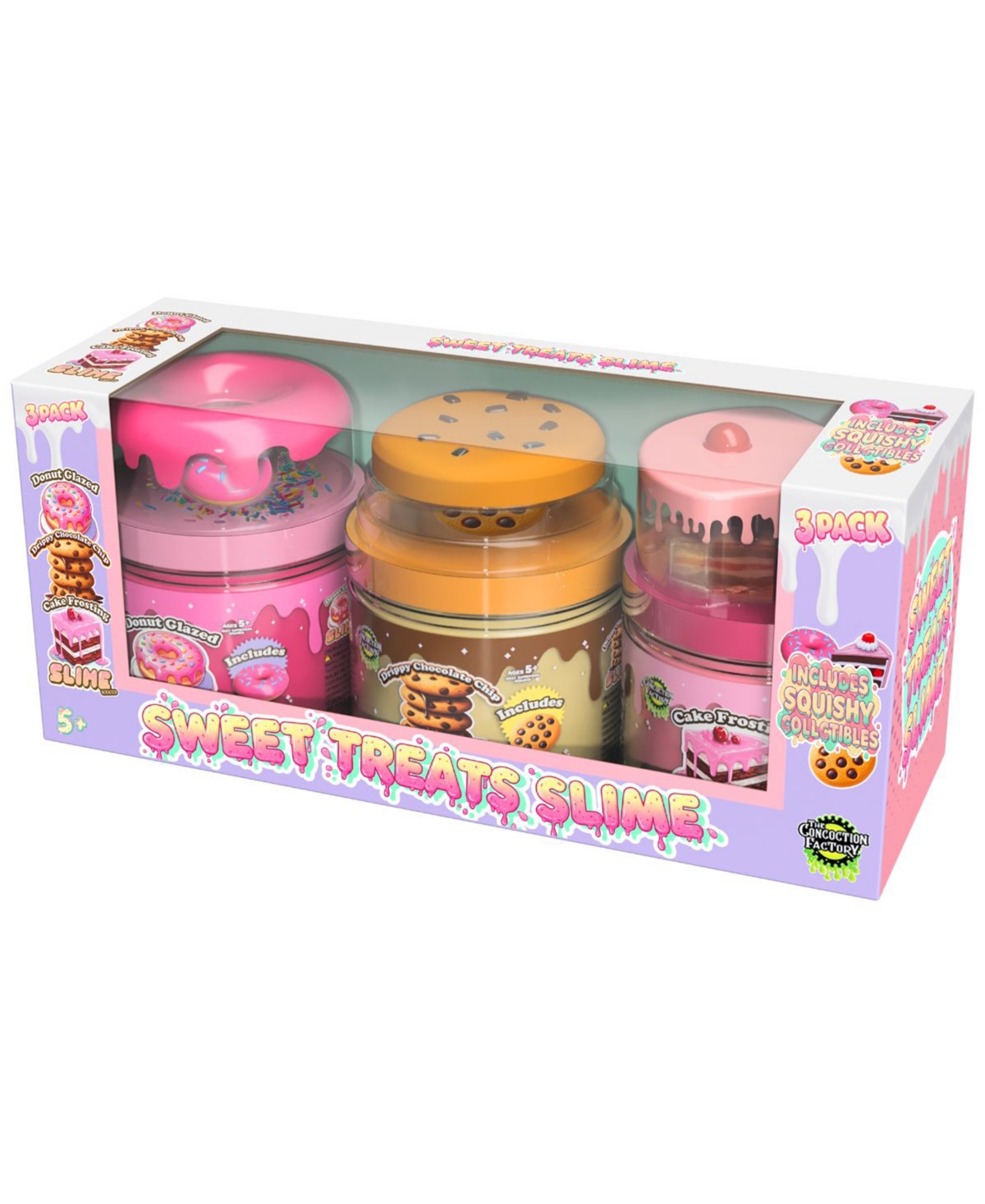 Fantasma Concoction Factory Sweet Treat Slime Scented Butter Slime, 3-Pack