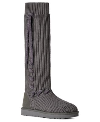 Women's Classic Tall Whipstitch Knit Slouch Knee High Boots