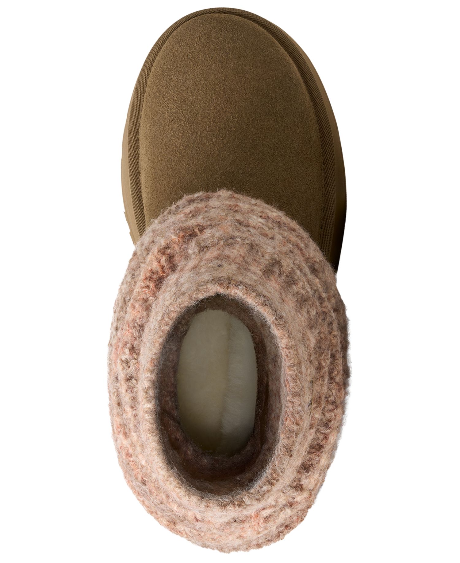 Women's Classic Mini Dipper Removable Knit Leg Warmer Suede Boots